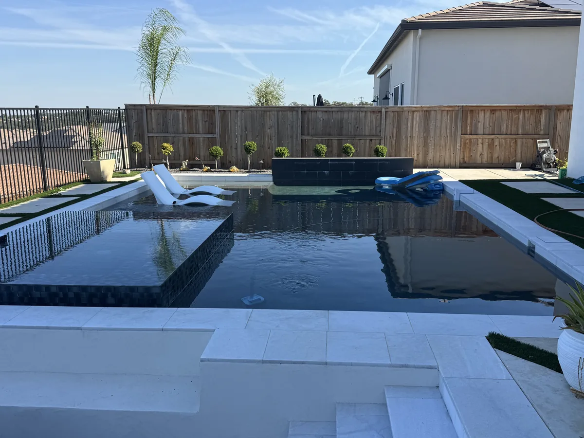3D Pool Design detail β Pool spa construction coping installation by Pinnacle Pools and Landscape, Sacramento CA
